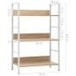 vidaXL Estantería de 3 niveles madera ingeniería roble 60x27,6x90,5 cm vidaXL Estantería de 3 niveles madera ingeniería roble 60x27,6x90,5 cm