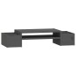 vidaXL Soporte de monitor madera maciza de pino gris 70x27,5x15 cm vidaXL Soporte de monitor madera maciza de pino gris 70x27,5x15 cm