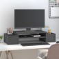 vidaXL Soporte de monitor madera maciza de pino gris 70x27,5x15 cm vidaXL Soporte de monitor madera maciza de pino gris 70x27,5x15 cm