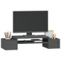 vidaXL Soporte de monitor madera maciza de pino gris 70x27,5x15 cm vidaXL Soporte de monitor madera maciza de pino gris 70x27,5x15 cm