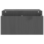 vidaXL Soporte de monitor madera maciza de pino gris 70x27,5x15 cm vidaXL Soporte de monitor madera maciza de pino gris 70x27,5x15 cm
