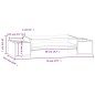 vidaXL Soporte de monitor madera maciza de pino gris 70x27,5x15 cm vidaXL Soporte de monitor madera maciza de pino gris 70x27,5x15 cm