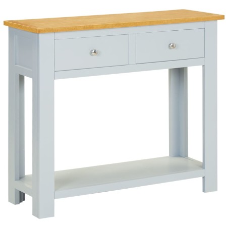 vidaXL Mesa consola de madera maciza de roble 83x30x73 cm 