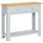 vidaXL Mesa consola de madera maciza de roble 83x30x73 cm 