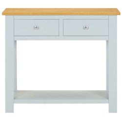 vidaXL Mesa consola de madera maciza de roble 83x30x73 cm 