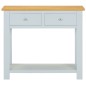 vidaXL Mesa consola de madera maciza de roble 83x30x73 cm 