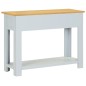 vidaXL Mesa consola de madera maciza de roble 83x30x73 cm 