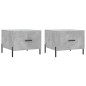 vidaXL Mesa de centro 2 uds madera ingeniería gris hormigón 50x50x40cm vidaXL Mesa de centro 2 uds madera ingeniería gris hormigón 50x50x40cm