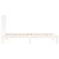 vidaXL Estructura de cama con cabecero madera maciza blanco 100x200 cm vidaXL Estructura de cama con cabecero madera maciza blanco 100x200 cm