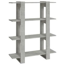 vidaXL Estantería/divisor de espacios gris hormigón 100x30x123,5 cm