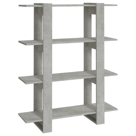 vidaXL Estantería/divisor de espacios gris hormigón 100x30x123,5 cm
