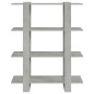 vidaXL Estantería/divisor de espacios gris hormigón 100x30x123,5 cm vidaXL Estantería/divisor de espacios gris hormigón 100x30x123,5 cm
