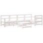 vidaXL Juego de muebles de jardín 6 piezas madera maciza pino blanco vidaXL Juego de muebles de jardín 6 piezas madera maciza pino blanco