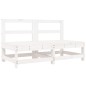 vidaXL Juego de muebles de jardín 6 piezas madera maciza pino blanco vidaXL Juego de muebles de jardín 6 piezas madera maciza pino blanco