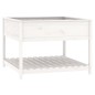 vidaXL Jardinera de estante madera maciza pino blanca 111,5x111,5x81cm vidaXL Jardinera de estante madera maciza pino blanca 111,5x111,5x81cm