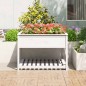 vidaXL Jardinera de estante madera maciza pino blanca 111,5x111,5x81cm vidaXL Jardinera de estante madera maciza pino blanca 111,5x111,5x81cm