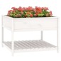 vidaXL Jardinera de estante madera maciza pino blanca 111,5x111,5x81cm vidaXL Jardinera de estante madera maciza pino blanca 111,5x111,5x81cm