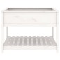 vidaXL Jardinera de estante madera maciza pino blanca 111,5x111,5x81cm vidaXL Jardinera de estante madera maciza pino blanca 111,5x111,5x81cm
