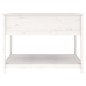 vidaXL Jardinera de estante madera maciza pino blanca 111,5x111,5x81cm vidaXL Jardinera de estante madera maciza pino blanca 111,5x111,5x81cm