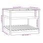 vidaXL Jardinera de estante madera maciza pino blanca 111,5x111,5x81cm vidaXL Jardinera de estante madera maciza pino blanca 111,5x111,5x81cm