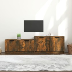 vidaXL Mueble para TV madera contrachapada roble ahumado 158,5x36x45cm