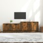 vidaXL Mueble para TV madera contrachapada roble ahumado 158,5x36x45cm vidaXL Mueble para TV madera contrachapada roble ahumado 158,5x36x45cm
