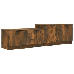vidaXL Mueble para TV madera contrachapada roble ahumado 158,5x36x45cm