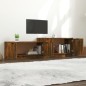 vidaXL Mueble para TV madera contrachapada roble ahumado 158,5x36x45cm vidaXL Mueble para TV madera contrachapada roble ahumado 158,5x36x45cm