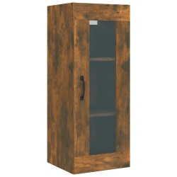 vidaXL Armario de pared colgante roble ahumado 34,5x34x90 cm