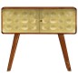 vidaXL Aparador de madera maciza de sheesham y dorados 90x30x77 cm vidaXL Aparador de madera maciza de sheesham y dorados 90x30x77 cm