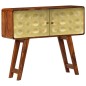 vidaXL Aparador de madera maciza de sheesham y dorados 90x30x77 cm vidaXL Aparador de madera maciza de sheesham y dorados 90x30x77 cm