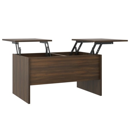 vidaXL Mesa de centro madera contrachapada marrón roble 80x50x42,5 cm
