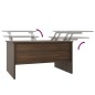 vidaXL Mesa de centro madera contrachapada marrón roble 80x50x42,5 cm vidaXL Mesa de centro madera contrachapada marrón roble 80x50x42,5 cm