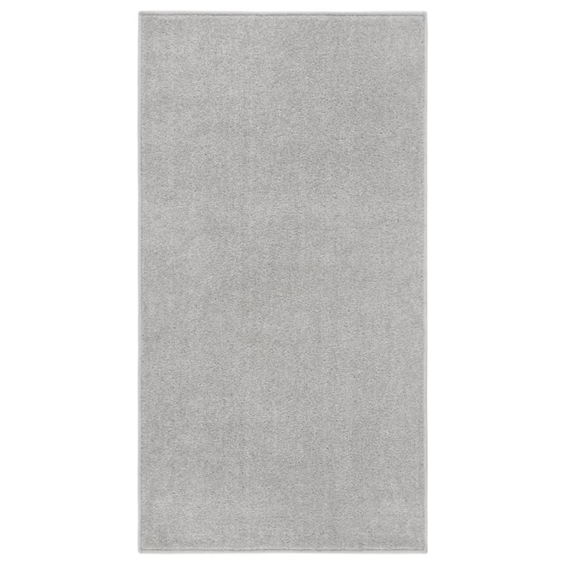 vidaXL Alfombra de pelo corto gris claro 80x150 cm vidaXL Alfombra de pelo corto gris claro 80x150 cm