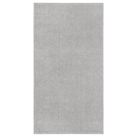 vidaXL Alfombra de pelo corto gris claro 80x150 cm