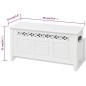 vidaXL Banco de almacenamiento estilo barroco MDF blanco vidaXL Banco de almacenamiento estilo barroco MDF blanco
