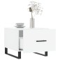 vidaXL Mesa de centro 2 uds madera ingeniería blanco brillo 50x50x40cm