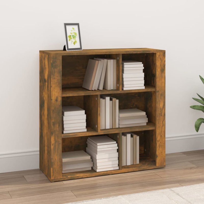 vidaXL Aparador madera contrachapada color roble ahumado 80x30x80 cm vidaXL Aparador madera contrachapada color roble ahumado 80x30x80 cm