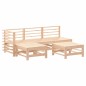 vidaXL Juego de sofás de jardín 5 piezas madera maciza de pino vidaXL Juego de sofás de jardín 5 piezas madera maciza de pino