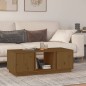 vidaXL Mesa de centro madera maciza de pino marrón miel 110x50x40 cm vidaXL Mesa de centro madera maciza de pino marrón miel 110x50x40 cm