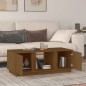 vidaXL Mesa de centro madera maciza de pino marrón miel 110x50x40 cm vidaXL Mesa de centro madera maciza de pino marrón miel 110x50x40 cm