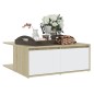vidaXL Mesa de centro madera contrachapada blanco y roble 80x80x31 cm vidaXL Mesa de centro madera contrachapada blanco y roble 80x80x31 cm