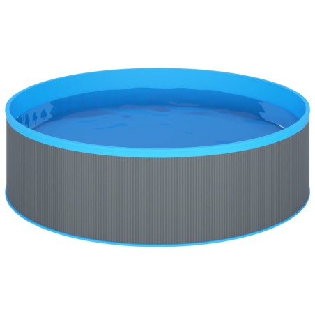 vidaXL Piscina de chapoteo gris 350x90 cm 