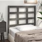 vidaXL Cabecero de cama madera maciza de pino gris 95,5x4x100 cm vidaXL Cabecero de cama madera maciza de pino gris 95,5x4x100 cm