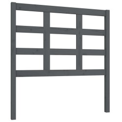 vidaXL Cabecero de cama madera maciza de pino gris 95,5x4x100 cm