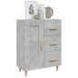 vidaXL Aparador de madera contrachapada gris hormigón 69,5x34x90 cm vidaXL Aparador de madera contrachapada gris hormigón 69,5x34x90 cm