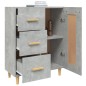 vidaXL Aparador de madera contrachapada gris hormigón 69,5x34x90 cm vidaXL Aparador de madera contrachapada gris hormigón 69,5x34x90 cm