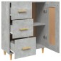 vidaXL Aparador de madera contrachapada gris hormigón 69,5x34x90 cm vidaXL Aparador de madera contrachapada gris hormigón 69,5x34x90 cm