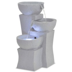 vidaXL Fuente de agua de interior con LED de poliresina
