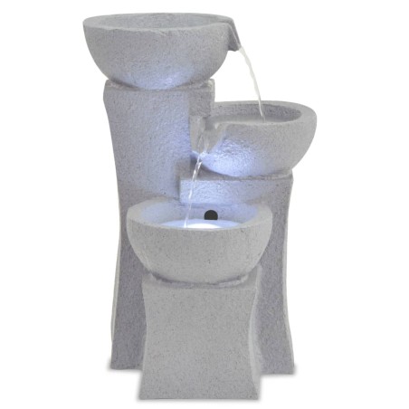 vidaXL Fuente de agua de interior con LED de poliresina